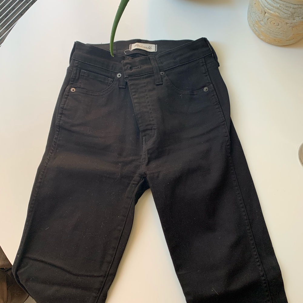Madwell 10 inch high rise skinny jeans black